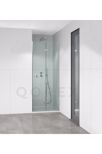 WATER - GÜMÜŞ - KATLANIR - ŞEFFAF CAM ( Q-WATER-G-BİFOLD-Ş )