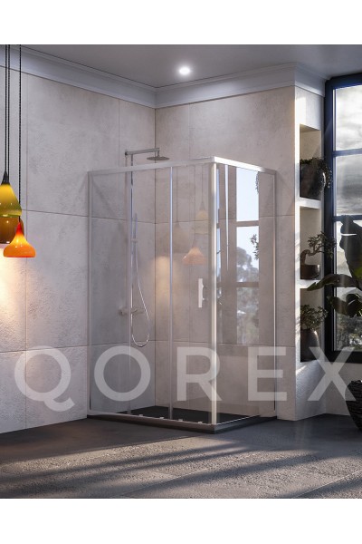 ORİS GÜMÜŞ - 1 SABİT 2 KAYAR DİKDÖRTGEN - ŞEFFAF CAM