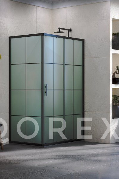 ORİS SİYAH - 2 SABİT 1 KAYAR DİKDÖRTGEN KAYAR - KAROLAJ KUMLAMA CAM ( Q-ORİS-S-2S1K+DİK-BK )