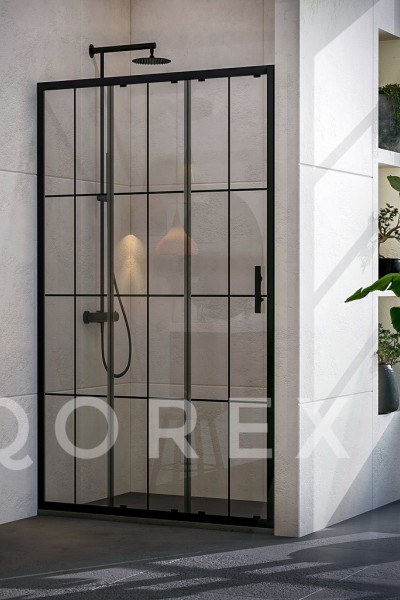 ORİS SİYAH - 1 SABİT 2 KAYAR DÜZ - KAROLAJ CAM ( Q-ORİS-S-1S2K-B )