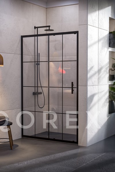 ORİS SİYAH - 1 SABİT 1 KAYAR DÜZ - KAROLAJ CAM ( Q-ORİS-S-1S1K-B )