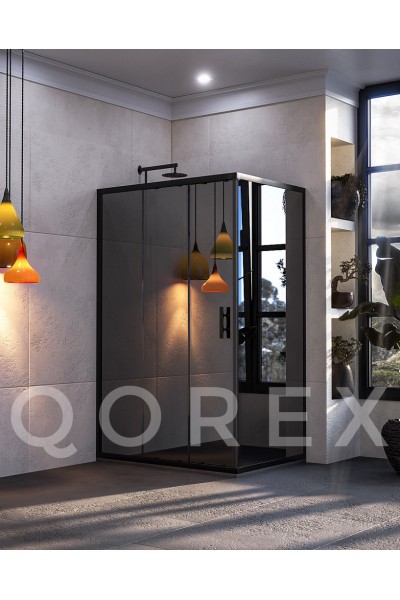 ORİS SİYAH - 1 SABİT 2 KAYAR 1 DİKDÖRTGEN - REFLEKTE CAM ( Q-ORİS-S-1S2K-DİK-R )