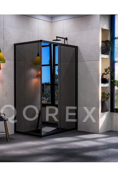 ORİS SİYAH - 2 SABİT 1 KAYAR DİKDÖRTGEN KAYAR - REFLEKTE CAM ( Q-ORİS-S-2S1K+DİK-R )