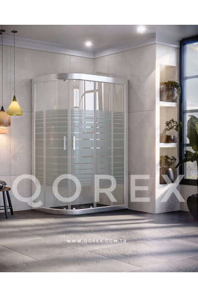 RUBİN GÜMÜŞ - 2 SABİT 2 KAYAR OVAL - KUMLAMA CAM ( Q-RBN-G-2S2K-AO-K )