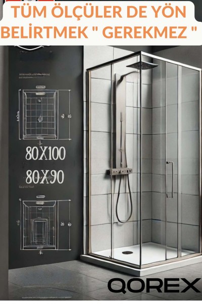 Qorex - LAMİNE FİLM KORUYUCU - Füme Nervürlü 6MM Camlı Duşakabin - Türkiye’de İlk!  ( DAĞILMAZ )